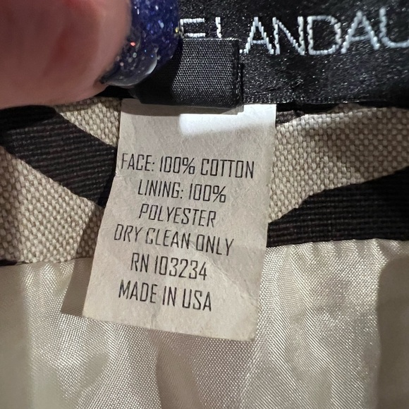 ADRIENNE LANDAU Animal Print Blazer Cotton Blend Size Medium - Picture 6 of 6